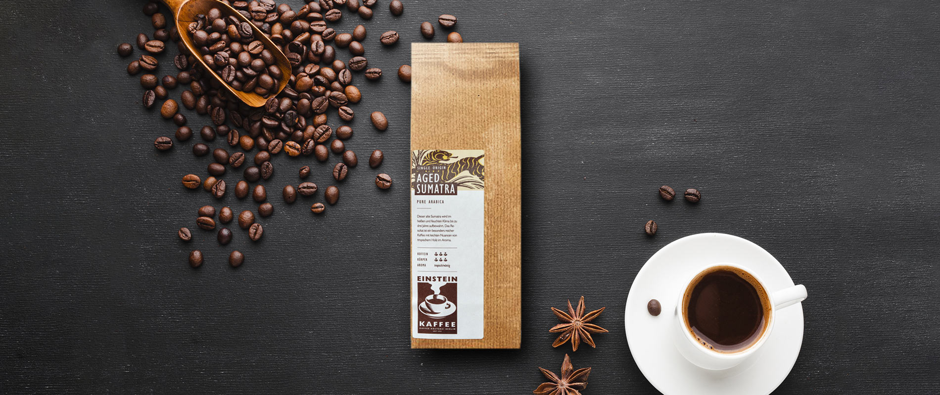 EINSTEIN KAFFEE Kaffeebohnen Aged Sumatra